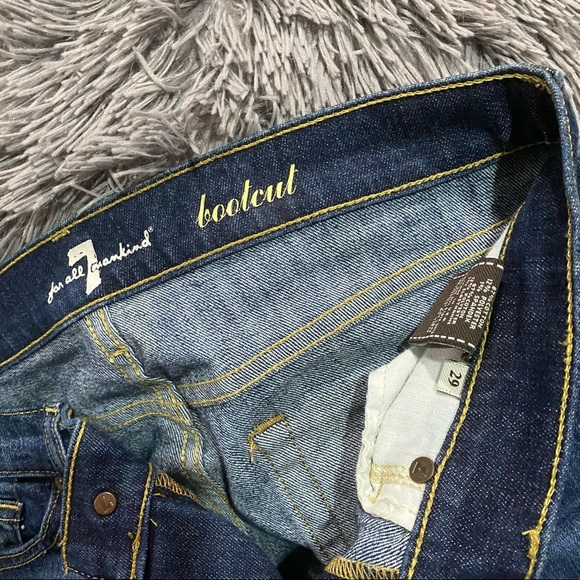 7 For All Mankind Blue Wash Bootcut Jeans - Picture 4 of 5